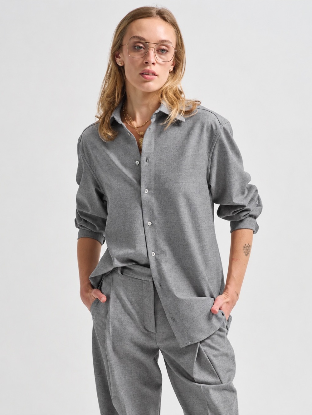 ORIANE 1986 Loro Piana Superfine Merino Wool The Unisex shirt Small $690 Luxe